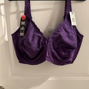 Lilyette Elegant Purple Lace Underwire Bra NWT! Size 42G